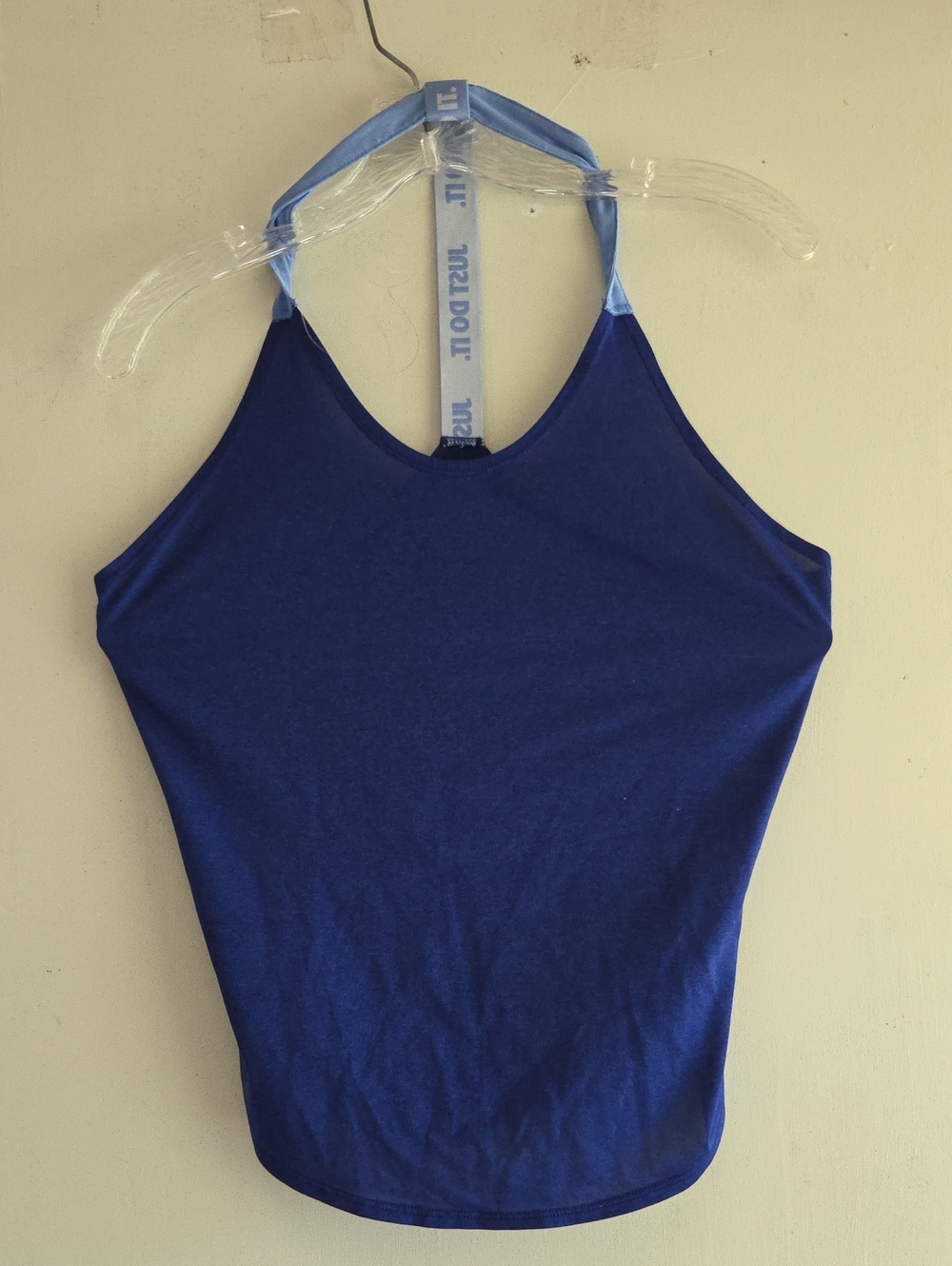Nike Just Do It Dri-Fit Small Blue Halter Racerback EUC Tank Top